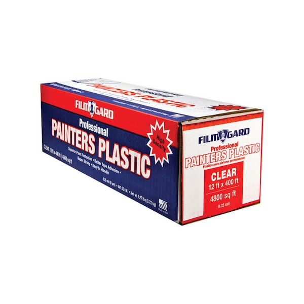 Film-Gard 12 ft. W X 400 ft. L X 0.35 mil Professional Grade Painter's Plastic Sheeting 1 pk 626263 - main